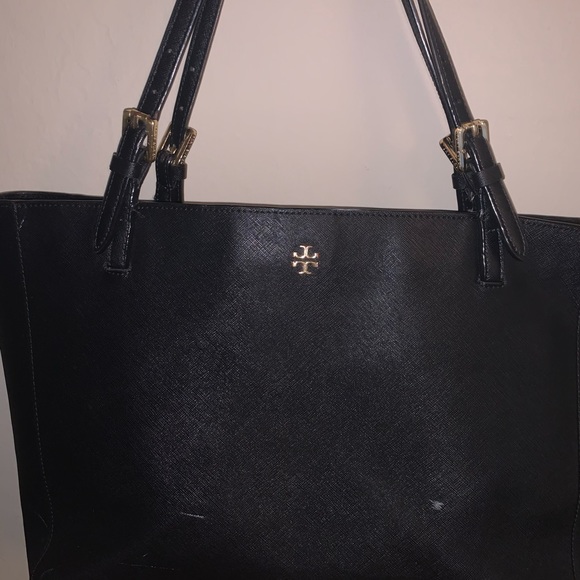 Tory Burch Emerson Large Buckle Saffiano Handbag - Picture 2 of 5